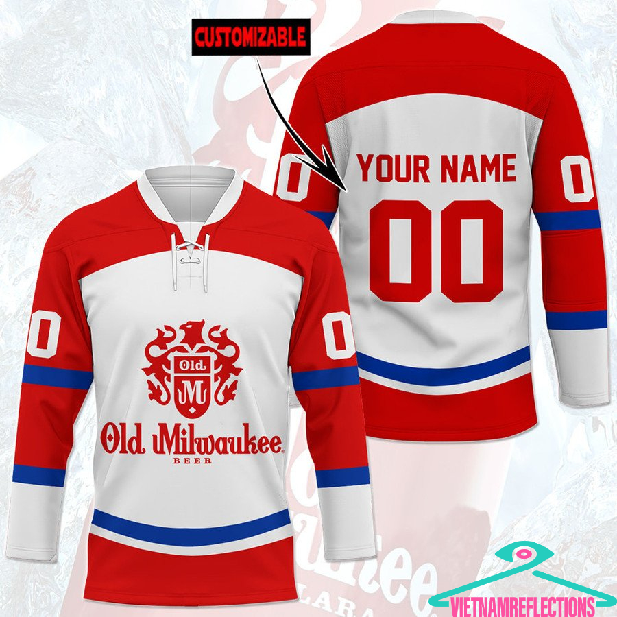 Old Milwaukee personalized custom hockey jersey