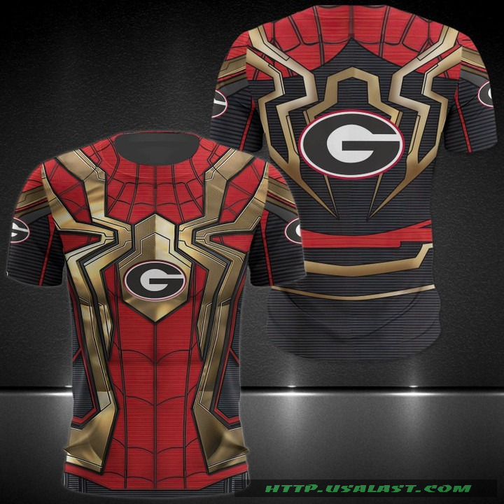 BEST Georgia Bulldogs Spider Man 3D Hoodie Sweatshirt T-Shirt