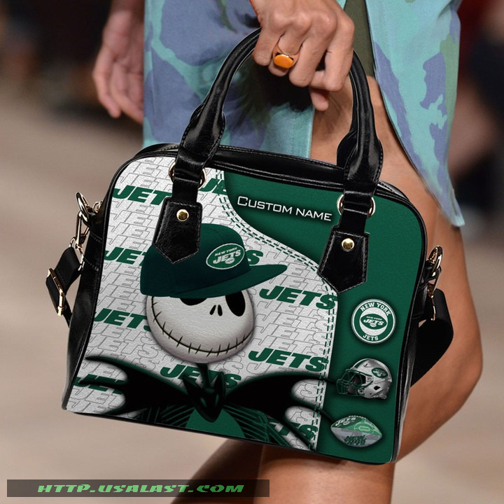 New York Jets Jack Skellington Personalized Shoulder Handbag Women Gift