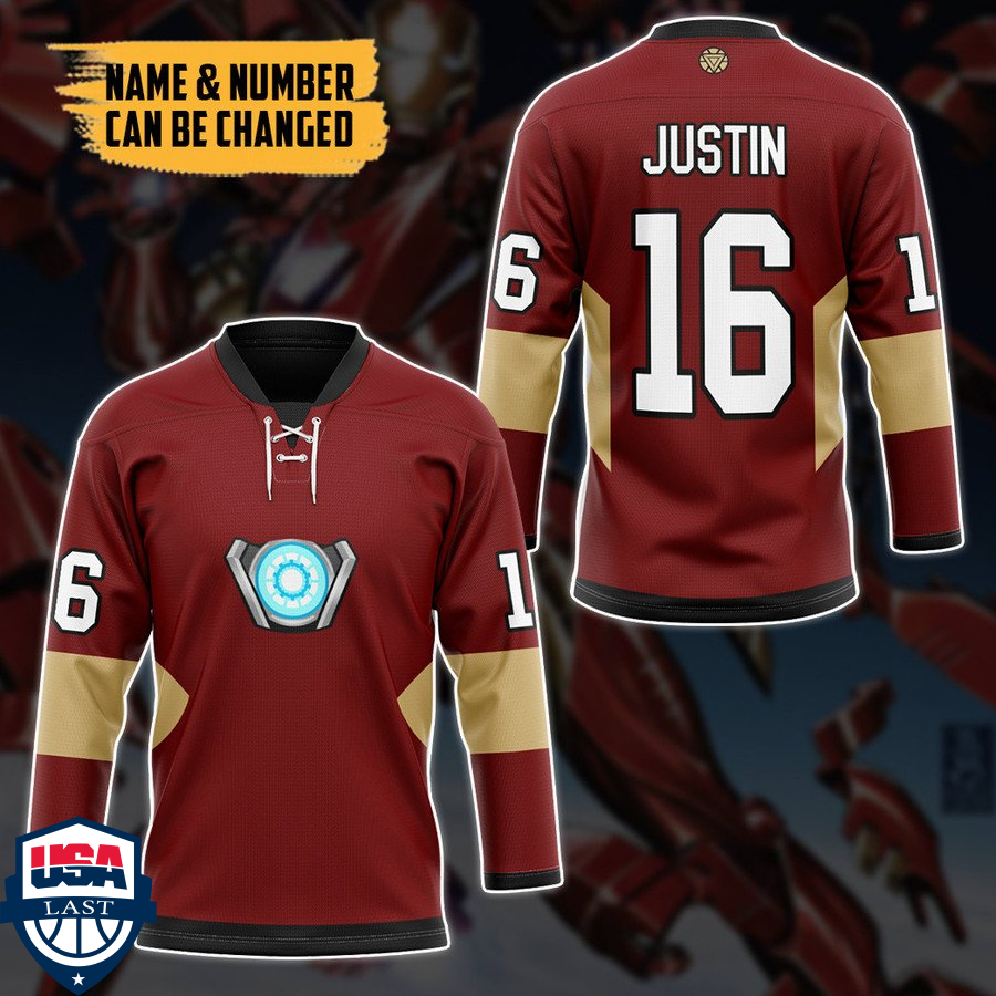 Iron Man personalized custom hockey jersey