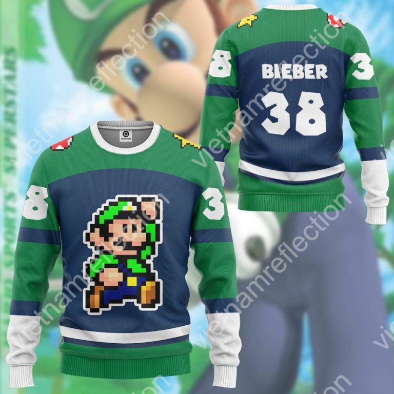 Personalized Super Mario Luigi sports ver 2 3d hoodie t-shirt apparel