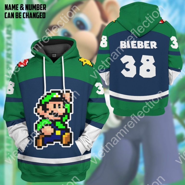 Personalized Super Mario Luigi sports ver 2 3d hoodie t-shirt apparel