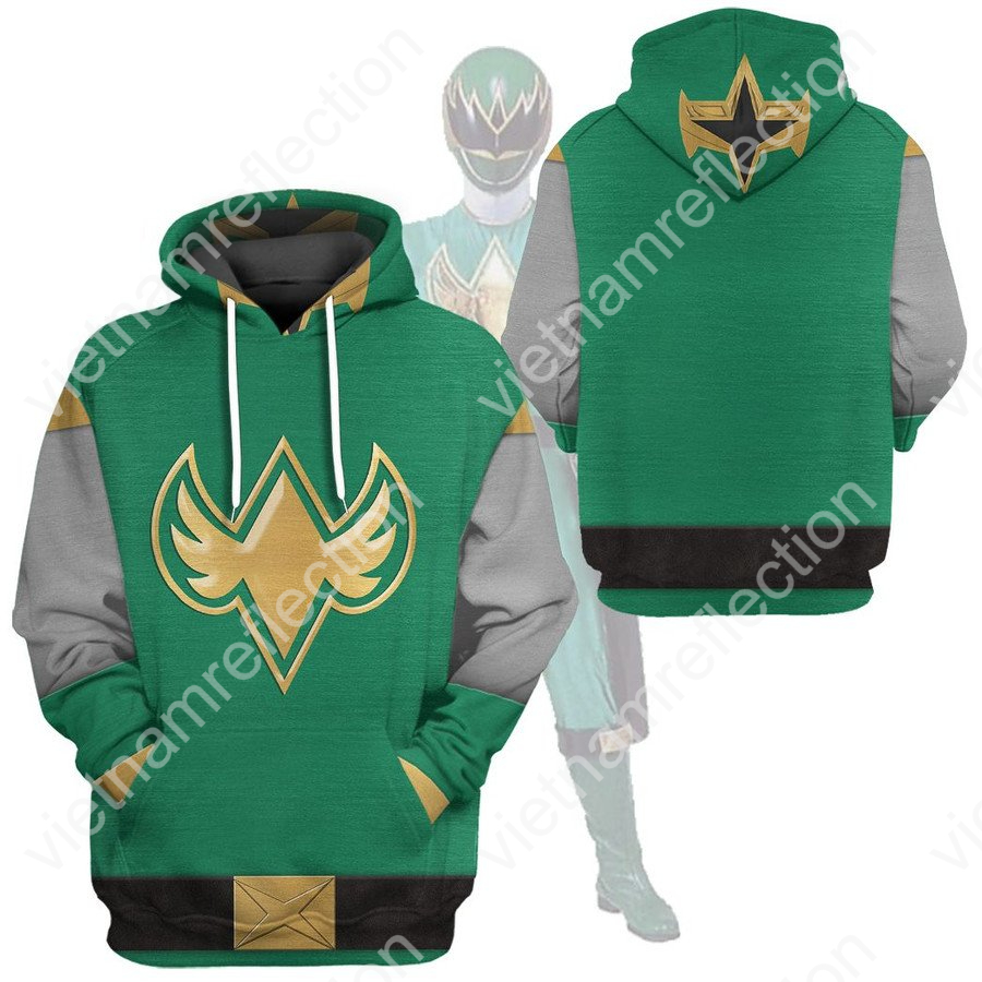 The Green Samurai Rangers Ninja Storm 3d hoodie t-shirt apparel
