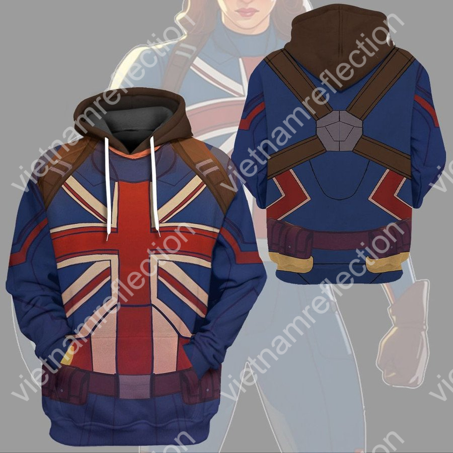 What If Captain Carter cosplay 3d hoodie t-shirt apparel