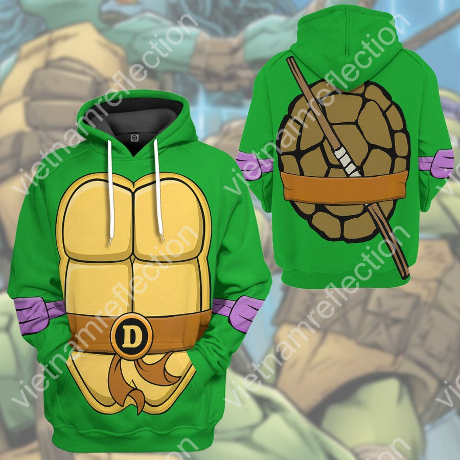 Donatello TMNT 1987 Don Donnie cosplay 3d hoodie t-shirt apparel
