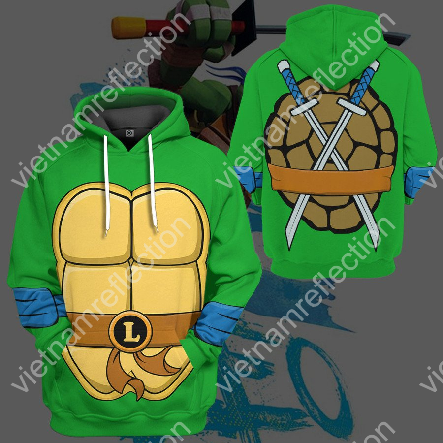 Leonardo TMNT 1987 Leo cosplay 3d hoodie t-shirt apparel