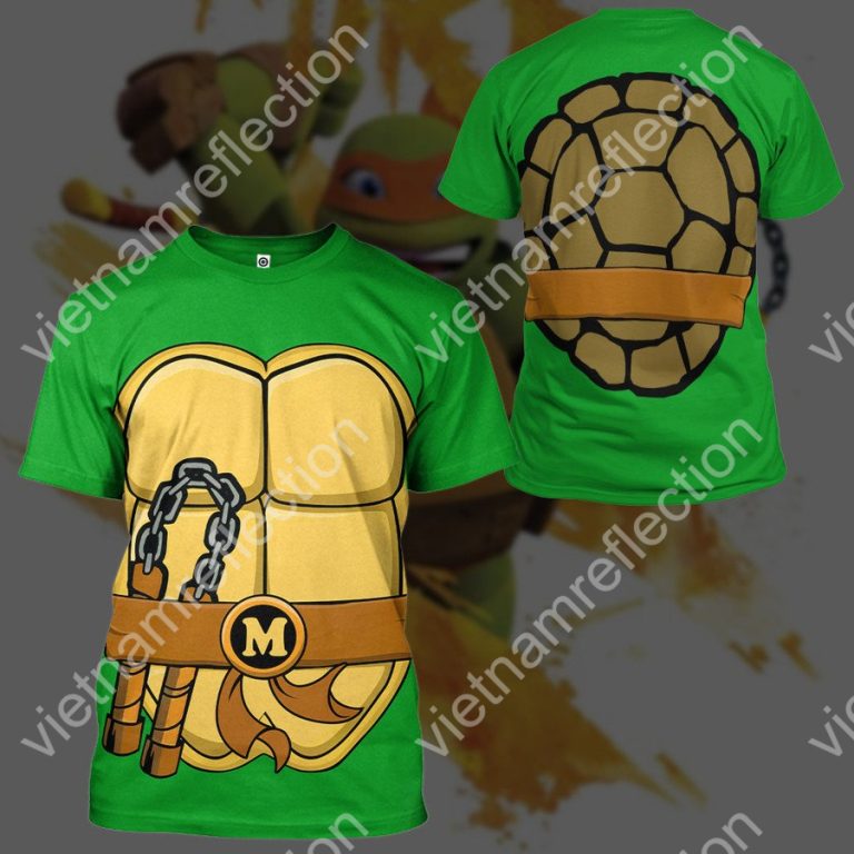 Michelangelo TMNT 1987 Mike Mikey cosplay 3d hoodie t-shirt apparel