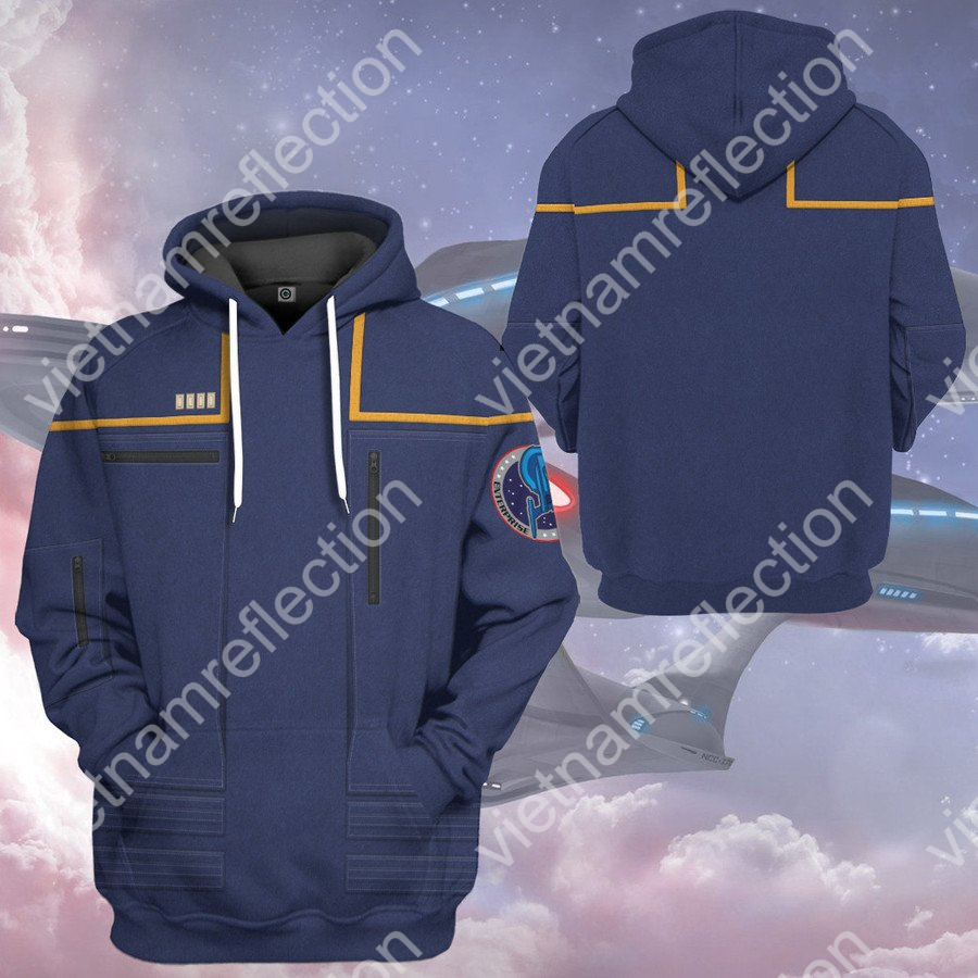 Star Trek Enterprise Yellow Uniform 3d hoodie t-shirt apparel