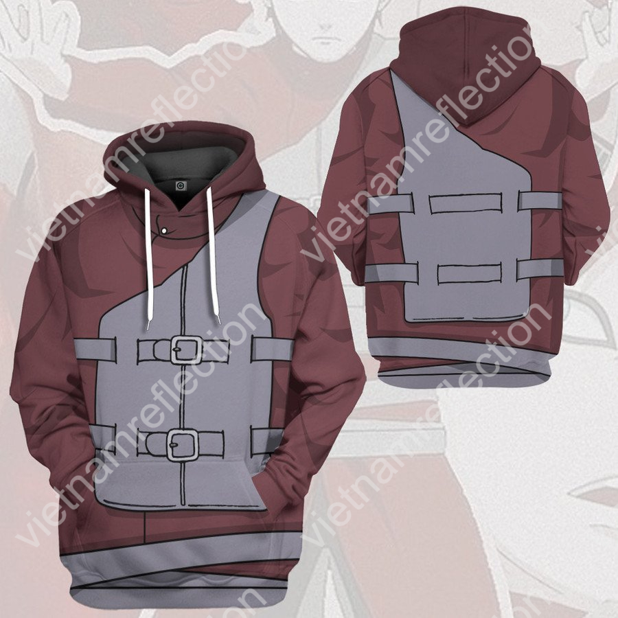 Naruto Gaara cosplay 3d hoodie t-shirt apparel