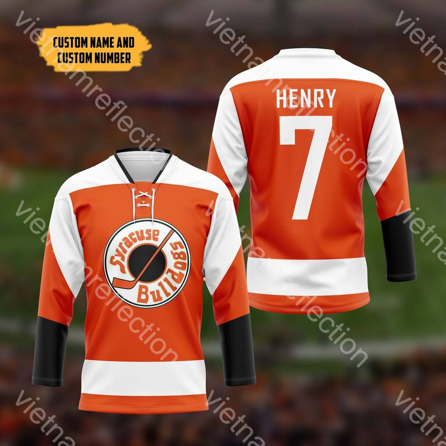 Syracuse Bulldogs personalized custom hockey jersey