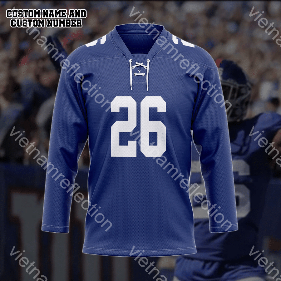 New York Giants NFL personalized custom hockey jersey