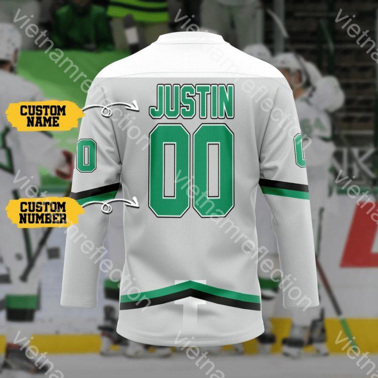 Dallas Stars NHL grey personalized custom hockey jersey