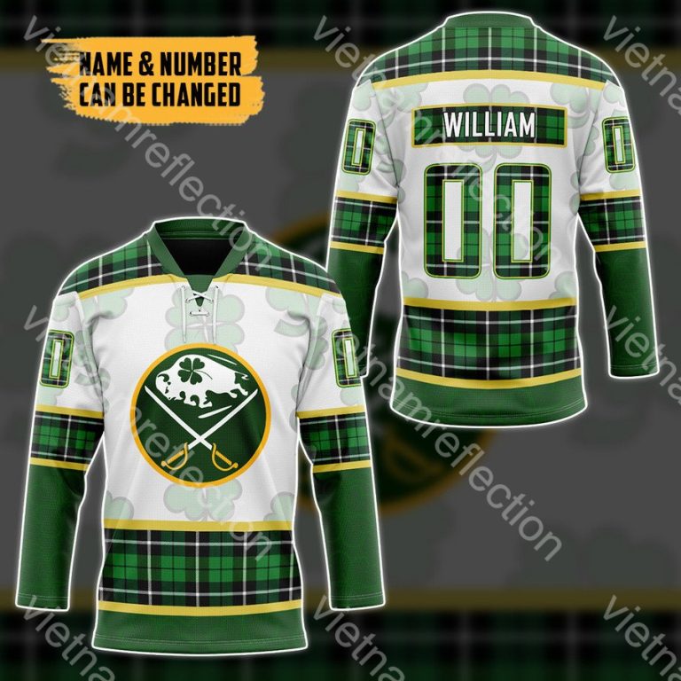 St. Patrick's Day Buffalo Sabres NHL personalized custom hockey jersey