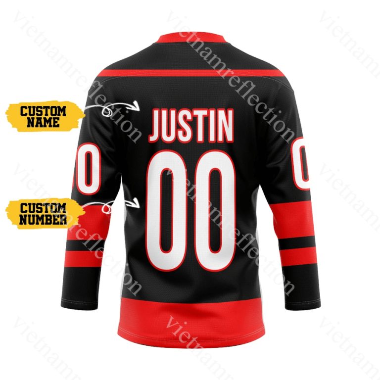 Carolina Hurricanes black NHL personalized custom hockey jersey
