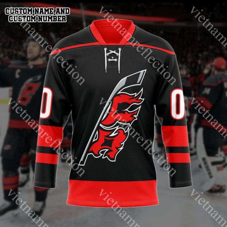 Carolina Hurricanes black NHL personalized custom hockey jersey