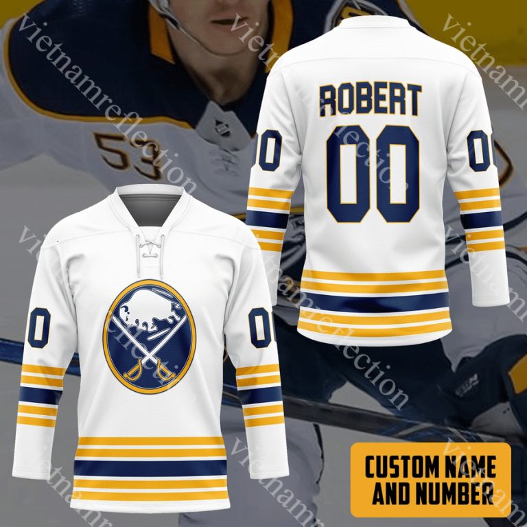 NHL Buffalo Sabres white personalized custom hockey jersey