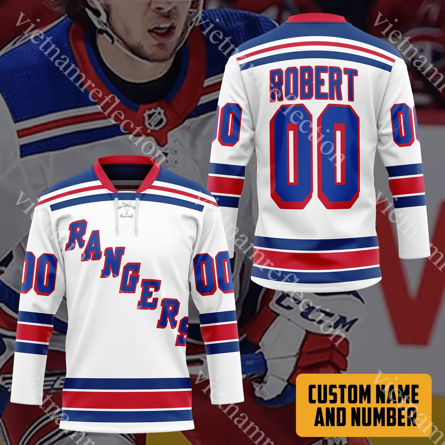 New York Ranger NHL Artemi Panarin White Away Authentic personalized custom hockey jersey