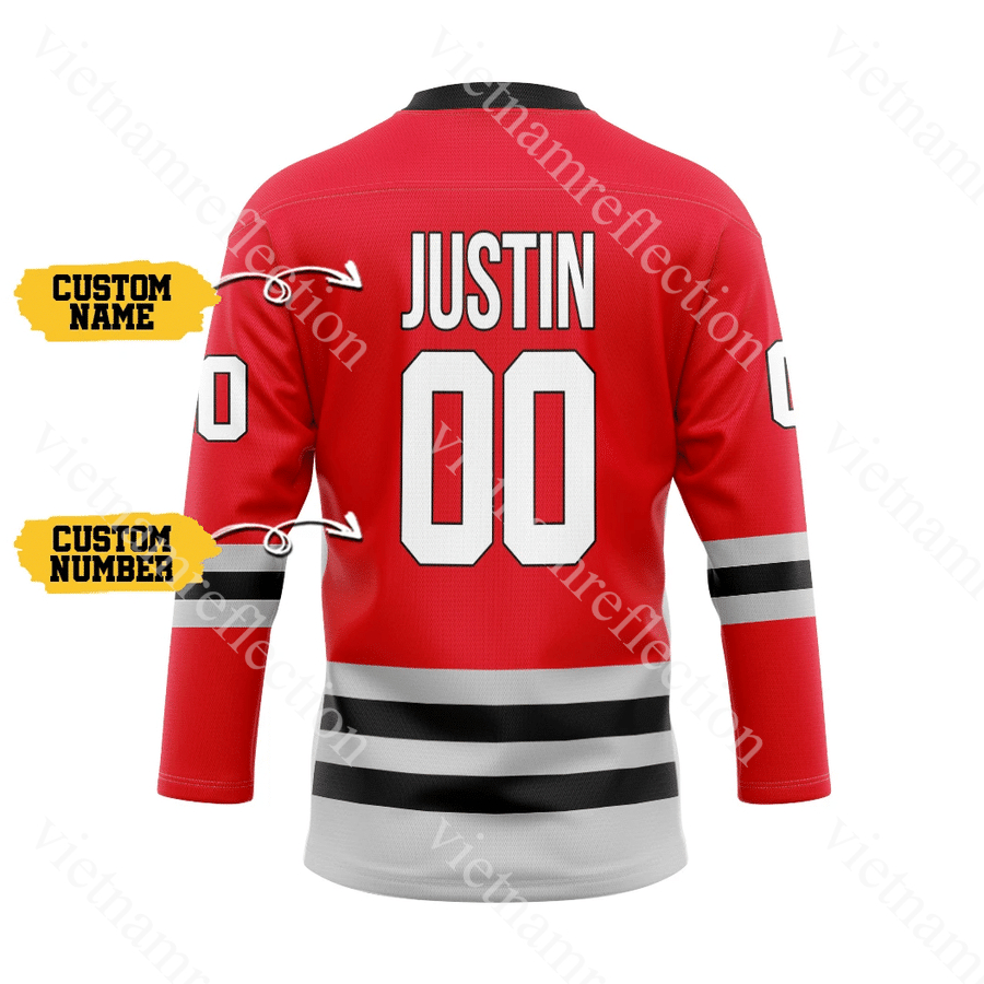 Chicago Blackhawks NHL personalized custom hockey jersey