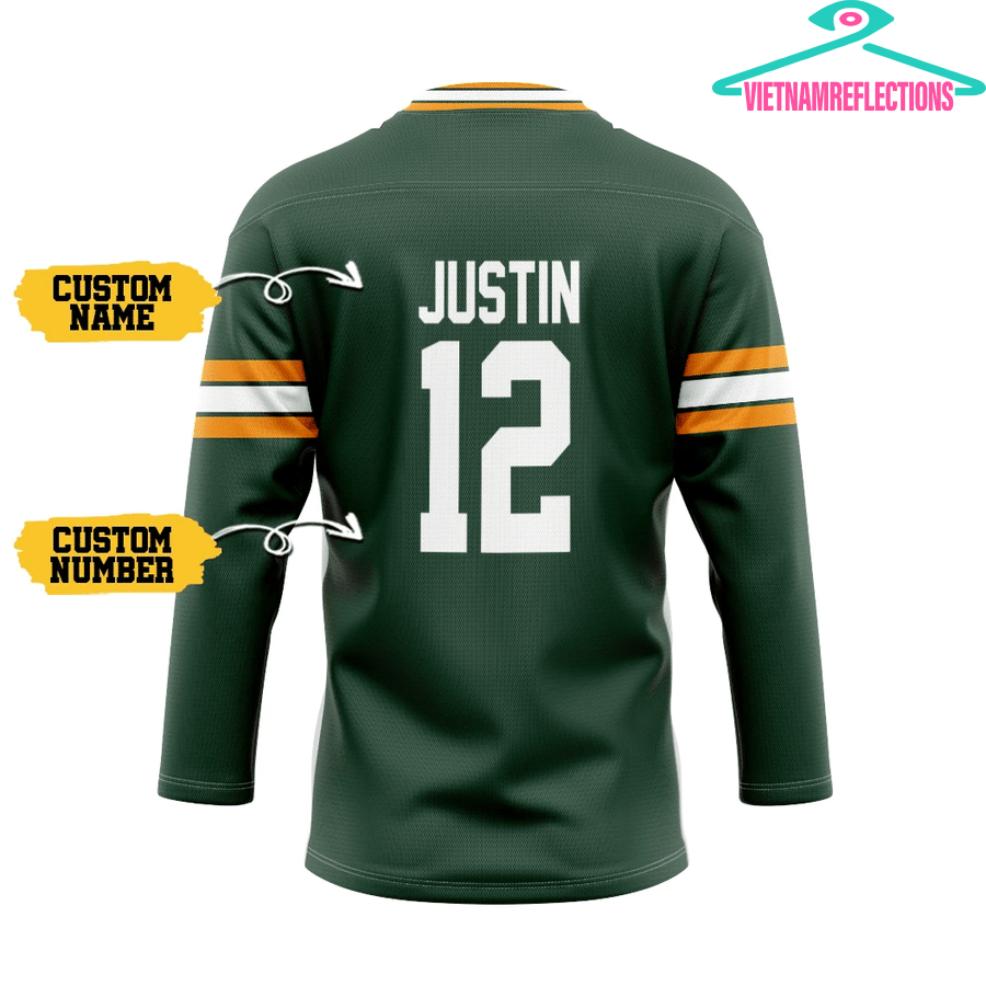 Green Bay Packers NFL personalized custom hockey jersey