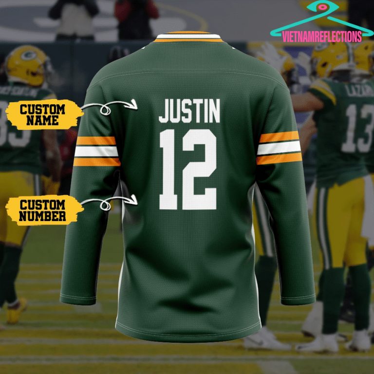 Green Bay Packers NFL personalized custom hockey jersey