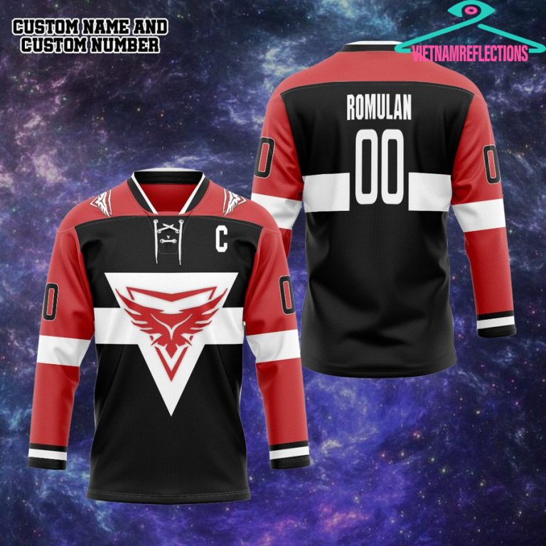 Star Trek Romulan Free State personalized custom hockey jersey