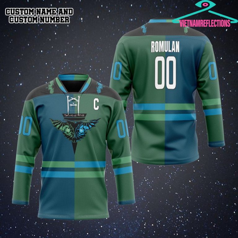 Star Trek Romulan Star Empire personalized custom hockey jersey