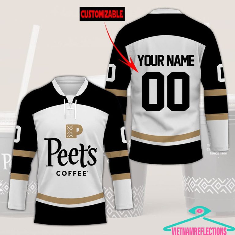 Peet's Coffee personalized custom hockey jersey