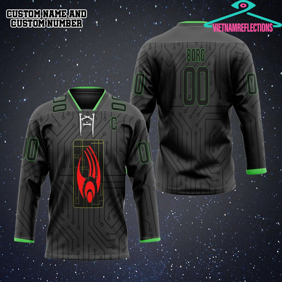 Star Trek Borg Collective personalized custom hockey jersey