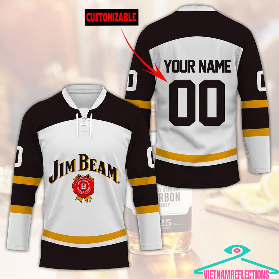 Jim Beam whisky personalized custom hockey jersey
