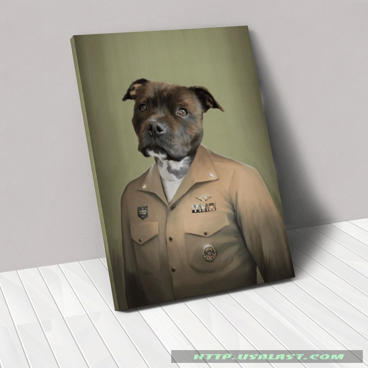 The Male Naval Officer Personalized Pet Image Poster Canvas