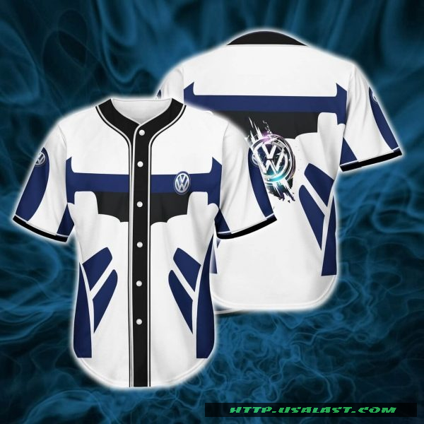 New Volkswagen Logo Flash Baseball Jersey Shirt