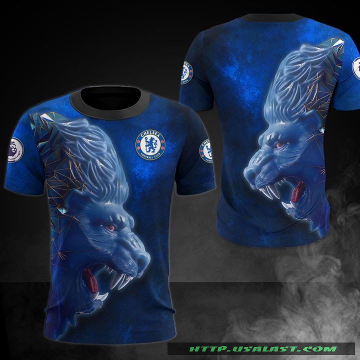 EPL Chelsea FC Chelsea Blue Lions 3D Luxury Hoodie T-Shirt