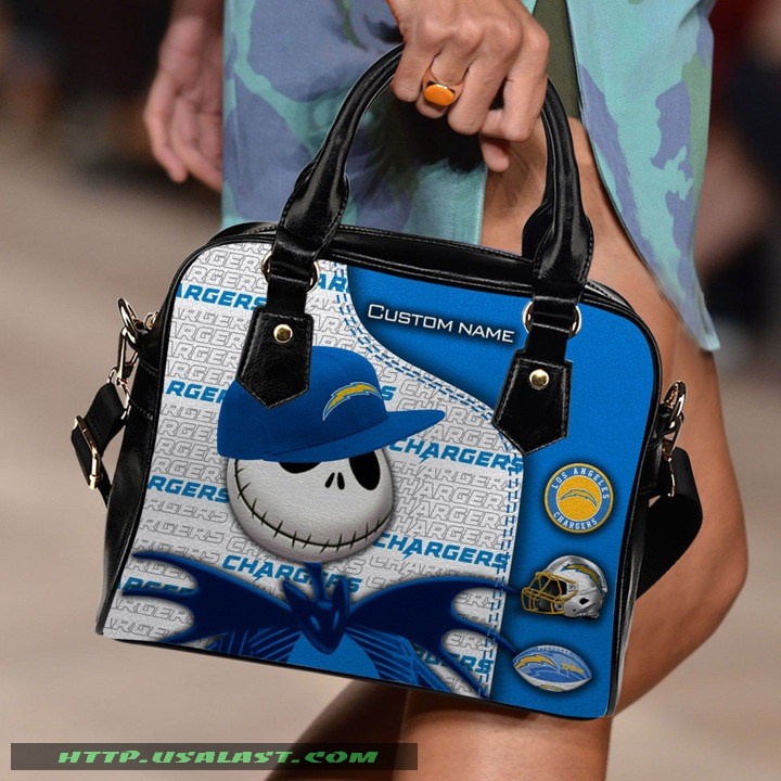 Los Angeles Chargers Jack Skellington Personalized Shoulder Handbag Women Gift