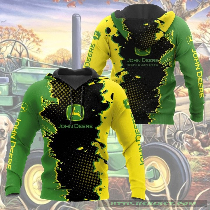 John Deere Breaking 3D All Over Printed Hoodie