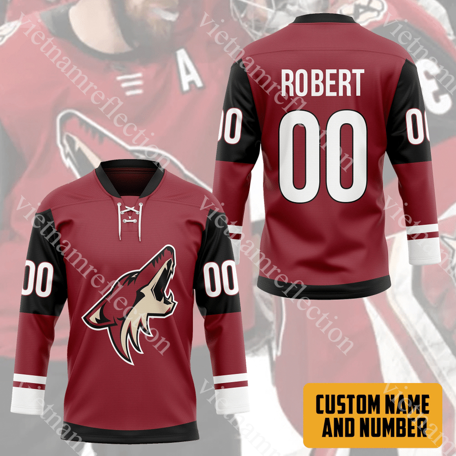 Arizona Coyotes NHL red personalized custom hockey jersey