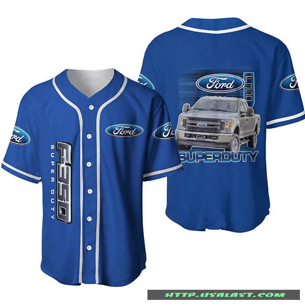 New Ford Super Duty Blue Baseball Jersey Shirt