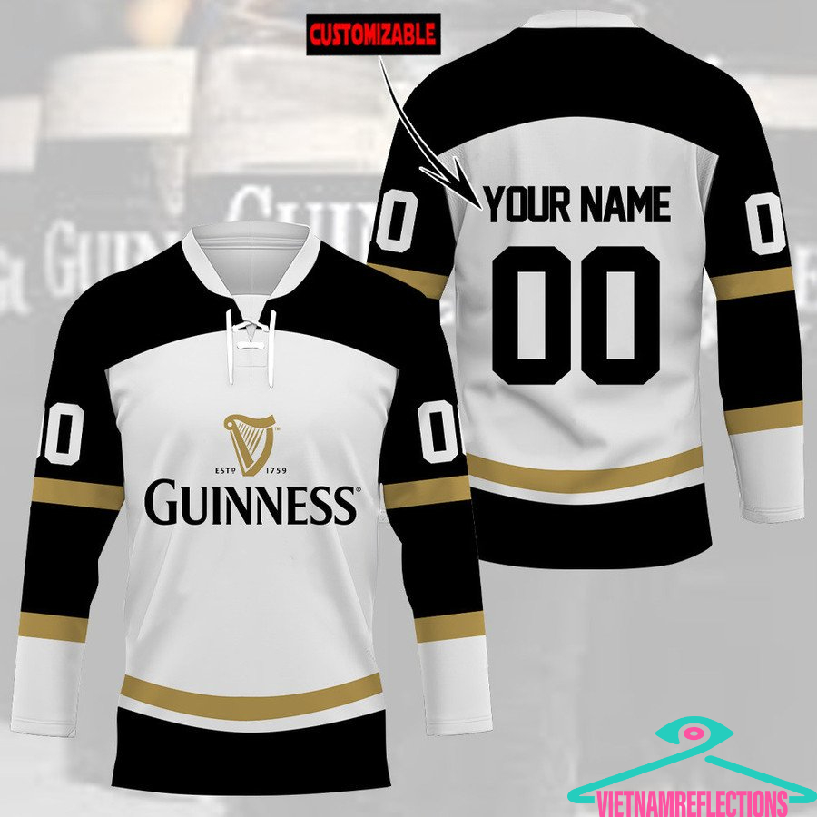 Guinness beer personalized custom hockey jersey