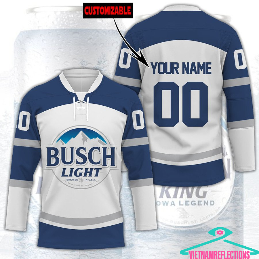 Busch Light beer personalized custom hockey jersey