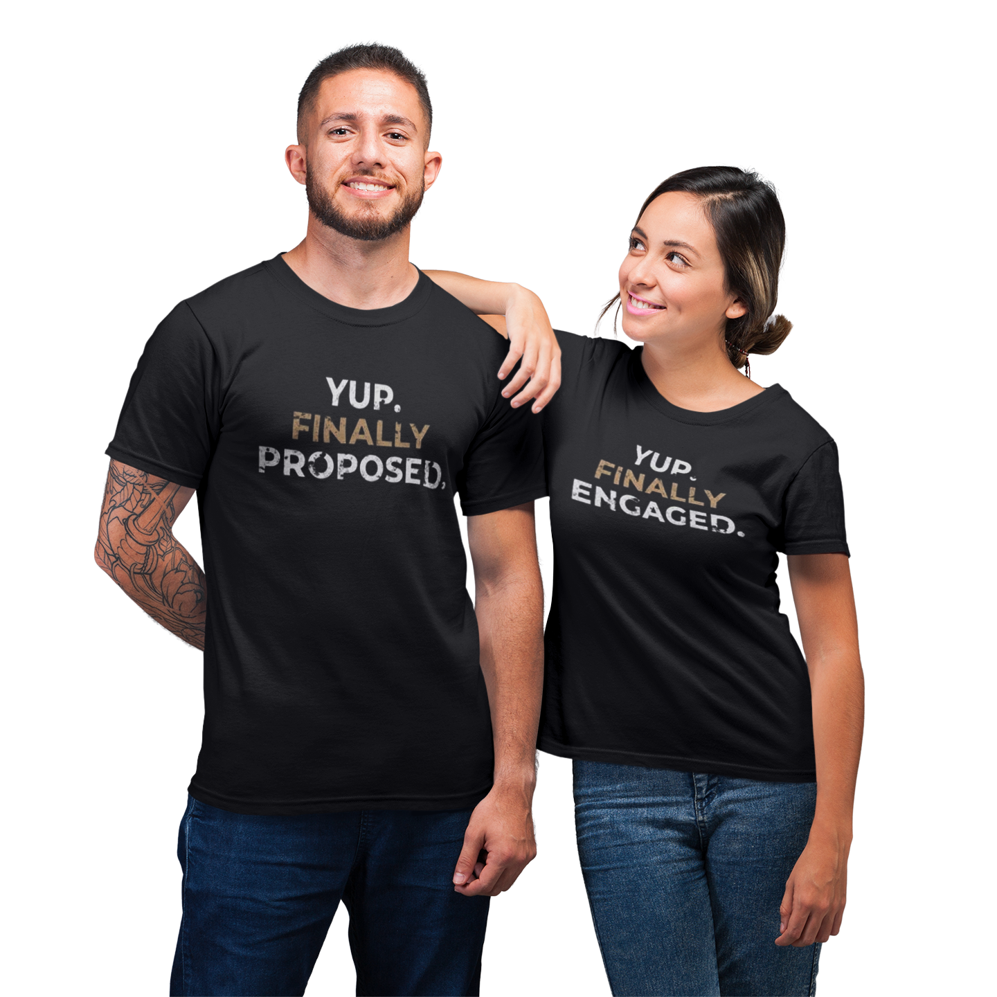 OFFICIAL Yup Finally Proposed Engaged Couple Shirt For Lover T-shirt