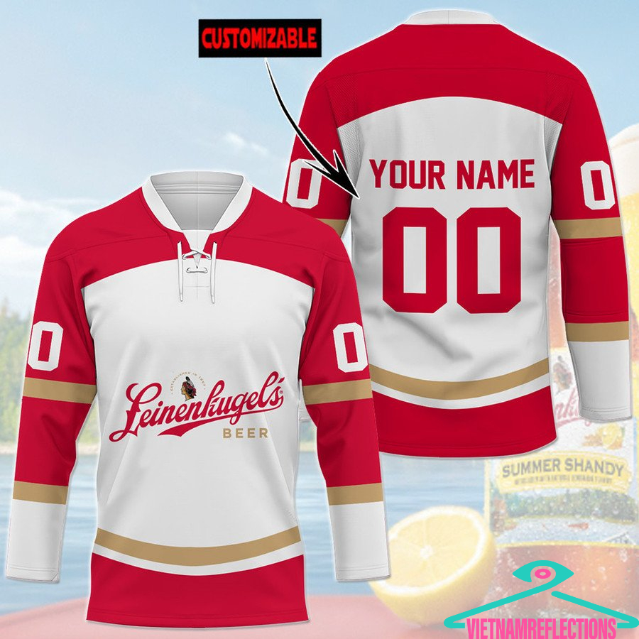 Leinenkugel beer personalized custom hockey jersey