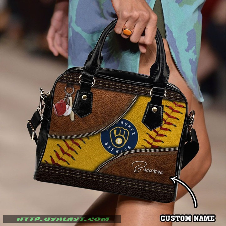 Milwaukee Brewers Personalized Shoulder Handbags Women Gift