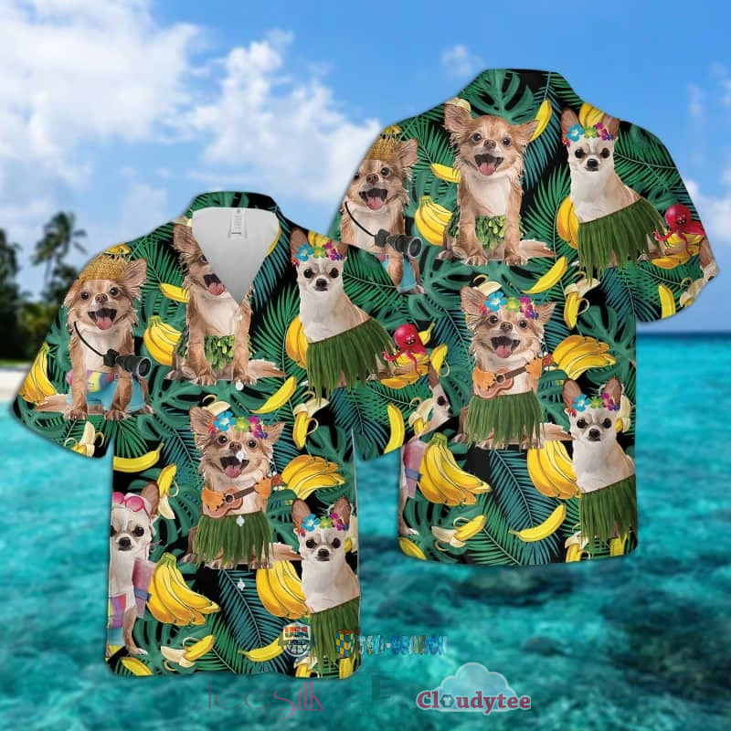 NEW Chihuahua Banana Tropical Hawaiian Shirt