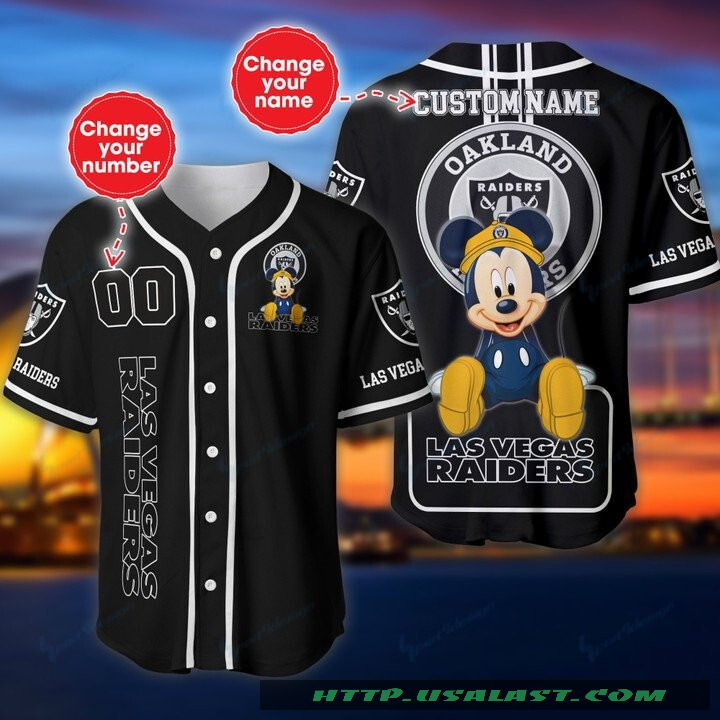 Las Vegas Riders Mickey Mouse Personalized Baseball Jersey Shirt