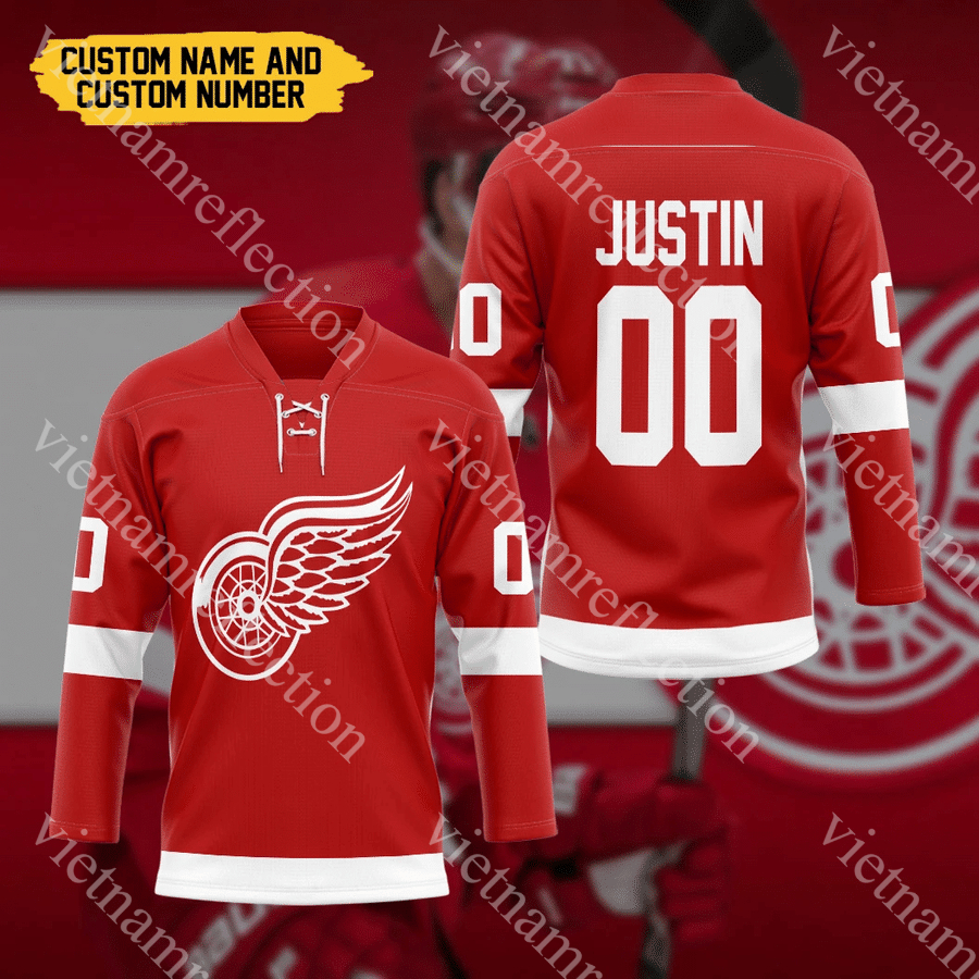 Detroit Red Wings NHL personalized custom hockey jersey
