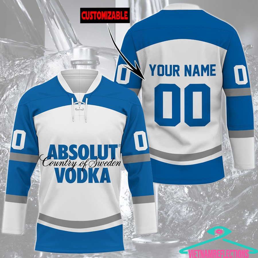 Absolut Vodka personalized custom hockey jersey