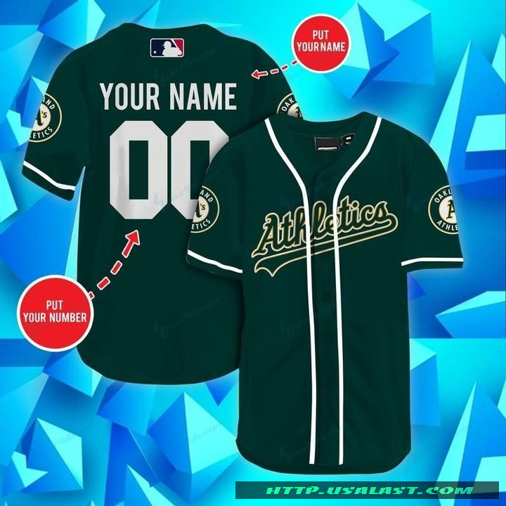 New Personalized Oakland Athletics Green Baseball Jersey
