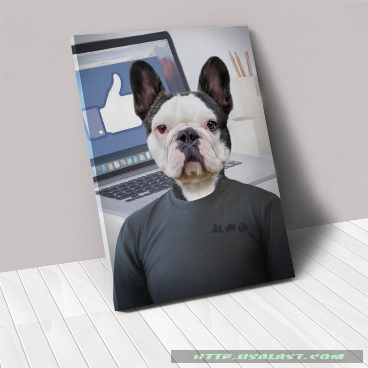 Mark Zuckerberg Custom Pet Photo Poster Canvas Print