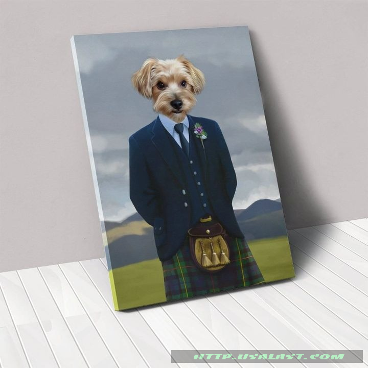 Scottish Highlander Personalized Pet Image Poster Canvas