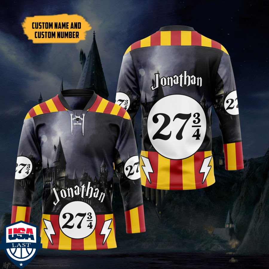 Harry Potter Hogwarts personalized custom hockey jersey