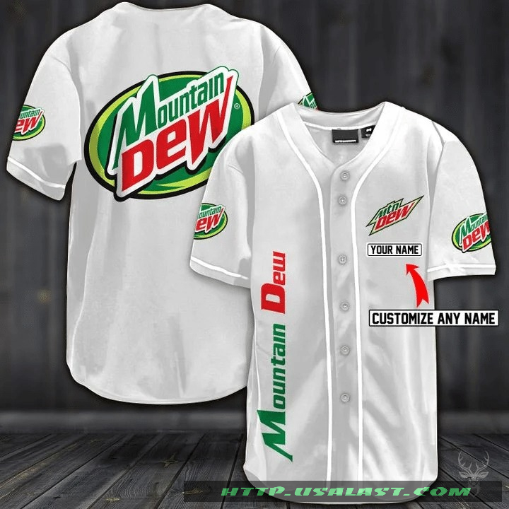 Mountain Dew Personalized Baseball Jersey Shirt